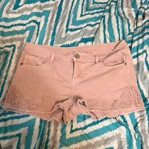 Coral size 9/10 pink jean shorts